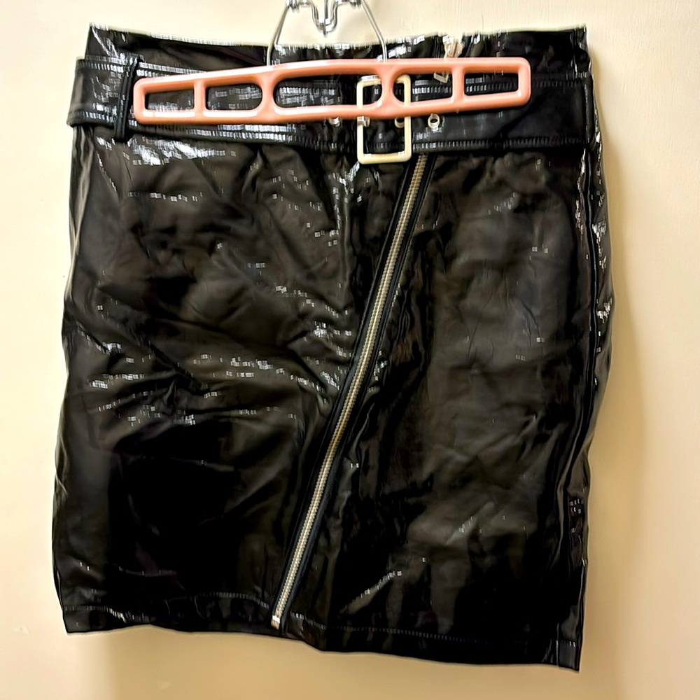 NWT Bar III shiny faux leather miniskirt